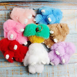 Rabbit Fur Hairball Car Keychain Bag Hanging Bunny Pendant