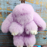 Rabbit Fur Hairball Car Keychain Bag Hanging Bunny Pendant