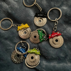Colorful Metal Wheel Brake Disc Key Ring Holder