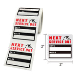 Car Maintenance Reminder Stickers 2-inch Waterproof Self-Adhesive 120pcs/Roll