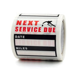 Car Maintenance Reminder Stickers 2-inch Waterproof Self-Adhesive 120pcs/Roll