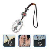 Car Rearview Mirror Prayer Wheel Pendant Chinese Decor Ornament