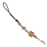 Car Rearview Mirror Prayer Wheel Pendant Chinese Decor Ornament