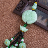 Jade Gourd Guan Yin Maitreya Car Pendant