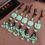 Jade Gourd Guan Yin Maitreya Car Pendant