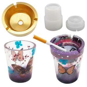 Silicone Mold Double-layer Ash Tray for Resin Casting