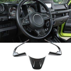 Carbon Fiber Steering Wheel Cover Stickers for Jimny Interior