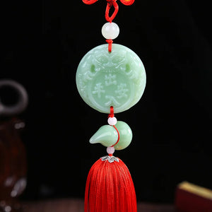 Chinese High-End Jade Pixiu Car Interior Pendant