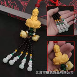 Chinese Jade Pixiu Car Interior Pendant Rearview Mirror Hanging