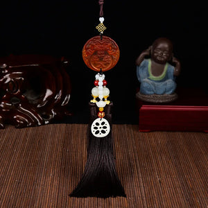 Chinese High-End Jade Pixiu Car Interior Pendant