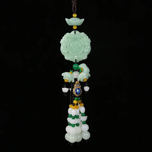 High-End Jade Pixiu Car Interior Pendant