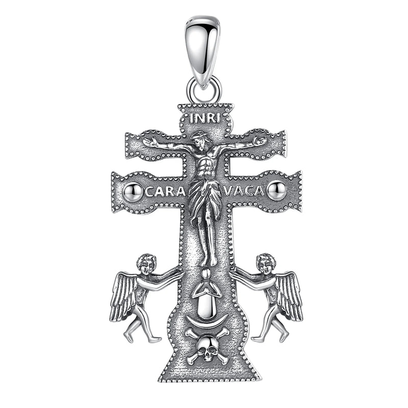 Eudora 925 Silver Cross Necklace Christian Pendant