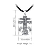 Eudora 925 Silver Cross Necklace Christian Pendant