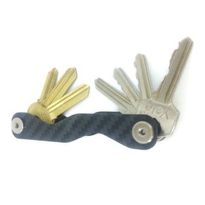 Carbon Fiber Compact Key Holder Smart Key Organizer Keychain