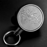Carbon Fiber Military Braided Rope Keychain Sports Retractable Key Chain