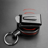 Carbon Fiber Military Braided Rope Keychain Sports Retractable Key Chain