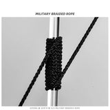 Carbon Fiber Military Braided Rope Keychain Sports Retractable Key Chain