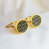 Carbon Fiber Men's Cufflinks Business Wedding Accessories