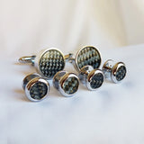 Carbon Fiber Men's Cufflinks Business Wedding Accessories