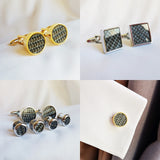 Carbon Fiber Men's Cufflinks Business Wedding Accessories