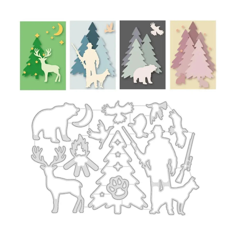 Christmas Theme Carbon Steel Cutting Dies for DIY Paper Card