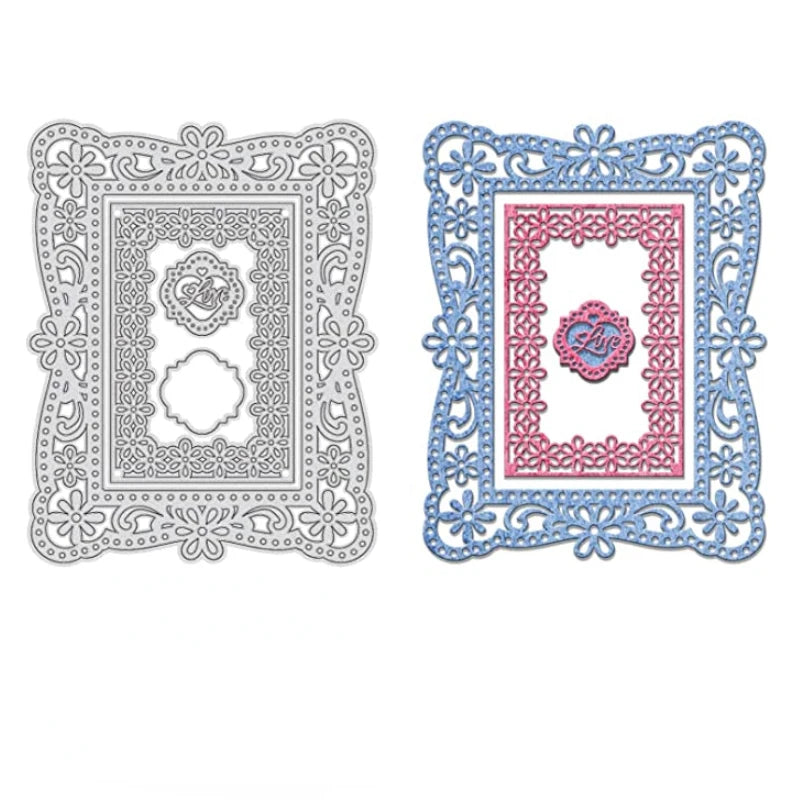 Carbon Steel Cutting Dies Stencils Rectangle Lace Shape
