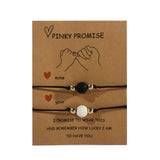 Card Bracelet Creative Size Love Wax Wire Woven Adjustable Friendship