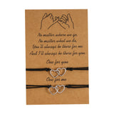 Card Bracelet Creative Size Love Wax Wire Woven Adjustable Friendship
