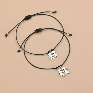 Alloy Villain Adjustable Braided Bracelet Hand Rope