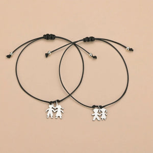 Alloy Villain Adjustable Braided Bracelet Hand Rope