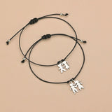 Alloy Villain Adjustable Braided Bracelet Hand Rope