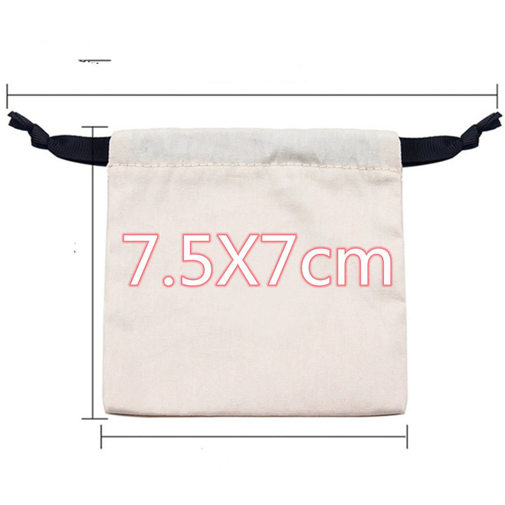 Logo Pull Plush Cloth Canvas Pouch Bag for Jewelry