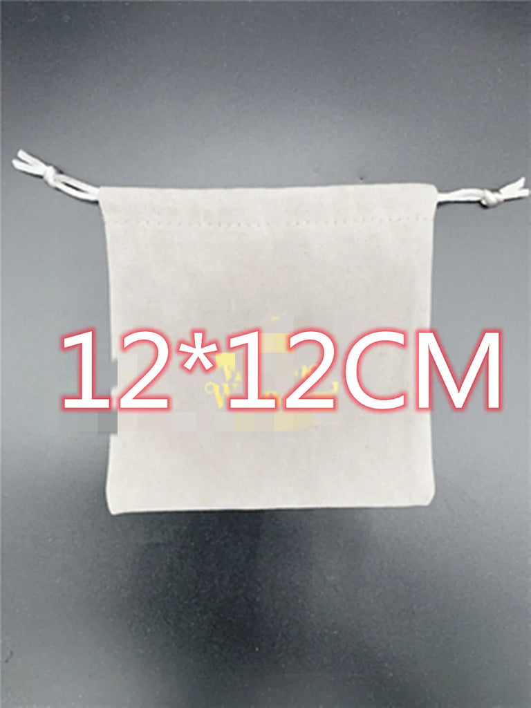 Logo Pull Plush Cloth Canvas Pouch Bag for Jewelry