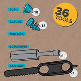 Cardboard Construction Kit Expansion Pack w/ Reusable SCREW 2 Tools for Kids 4+