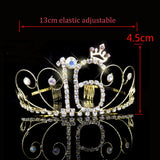 Teen Girls Birthday Crystal Tiara Crown Hairband Party Hair Accessories