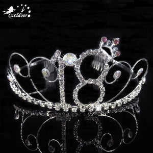 Teen Girls Birthday Crystal Tiara Crown Hairband Party Hair Accessories