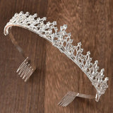 Alloy Rhinestone Hair Comb Crown Wedding Tiara