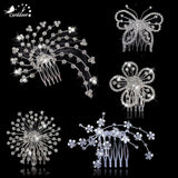 Crystal Hair Combs Rhinestone Bridal Hair Jewelry Charm Floral Women