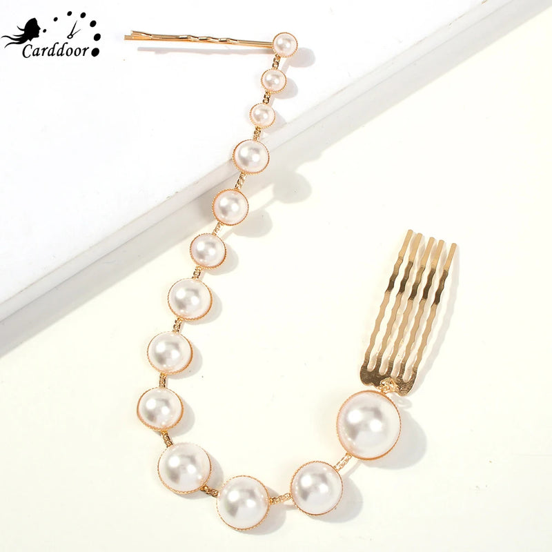 Pearl Chain Headband Hair Comb Hair Clip Hair Accessories