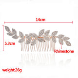 Rhinestone Hair Comb Bridal Headdress Wedding Jewelry Flower Crown Hair Clip