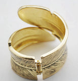 Feather Women Bangles Silver/Gold Alloy Friendship Bracelets Jewelry