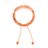 Carnelian Chakra Gemstone Bracelet 8mm Adjustable