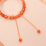 Carnelian Chakra Gemstone Bracelet 8mm Adjustable