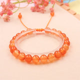 Carnelian Chakra Gemstone Bracelet 8mm Adjustable