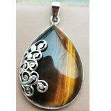 Carnelian Tiger Eye Lapis Water Drop Pendant Bead WB1143