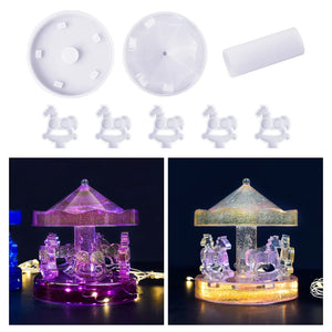 Carousel Ornament Crystal Epoxy Resin Mold DIY Casting Tool