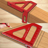 Woodworking Square Protractor Aluminum Miter Triangle Ruler
