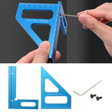 Woodworking Square Protractor Aluminum Miter Triangle Ruler