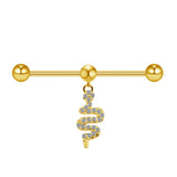 Sexy Snake Dangle Industrial Barbells Body Jewelry