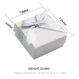 Square Bowknot Marble Look Jewelry Box Organizer